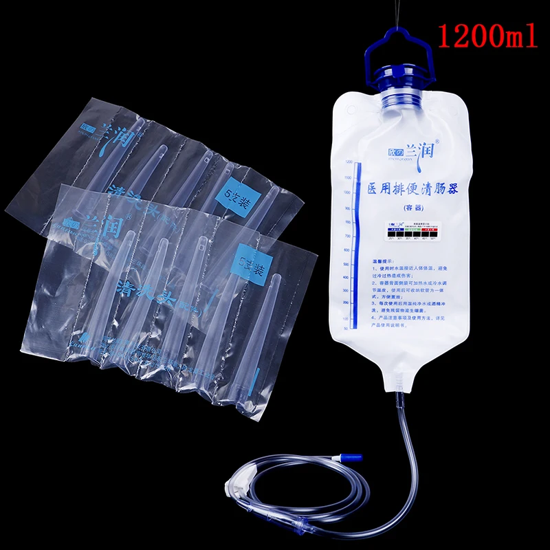 1200ML Enema Kit Medical Household Enema Bag Spa bowel Detoxification Colon Hydrotherapy Anus&Vaginal Cleaning Women Anal Shower