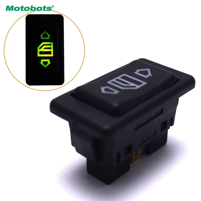 Motobots 1pc Auto Electric Window Switch On For All Autos Motobots 1pc Auto Electric Window Switch On For All Autos With Green Led Light Car