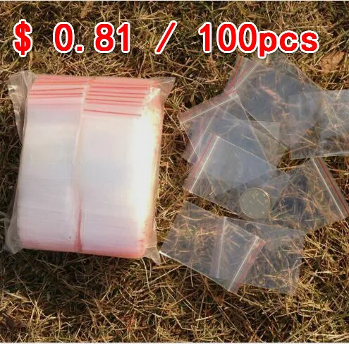 Пластиковые пакеты 4*6 см 6*8 ювелирных изделий Ziplock Молнии Замок Reclosable поли чистый