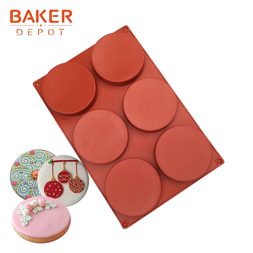 

BAKER DEPOT silicone mold for pastry baking silicone cake form round shape bread jelly pudding mould ice soap cake decorate tool