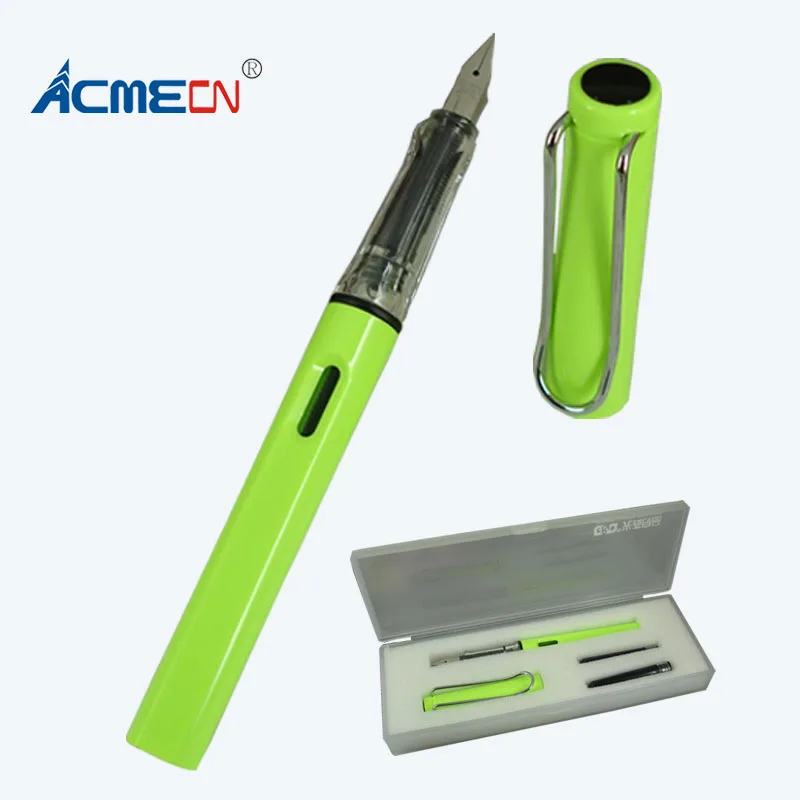 

Students Fountain Pen with GiftBox Liquid ink Pens with pump cartridge Office and Business Writing instrument for Christmas Gift