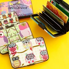 Novelty Kawaii Owl Card Holders For Girls Boys Credit Bank Card Case Wallet Business Card Storage Box Desk Accessories Organizer