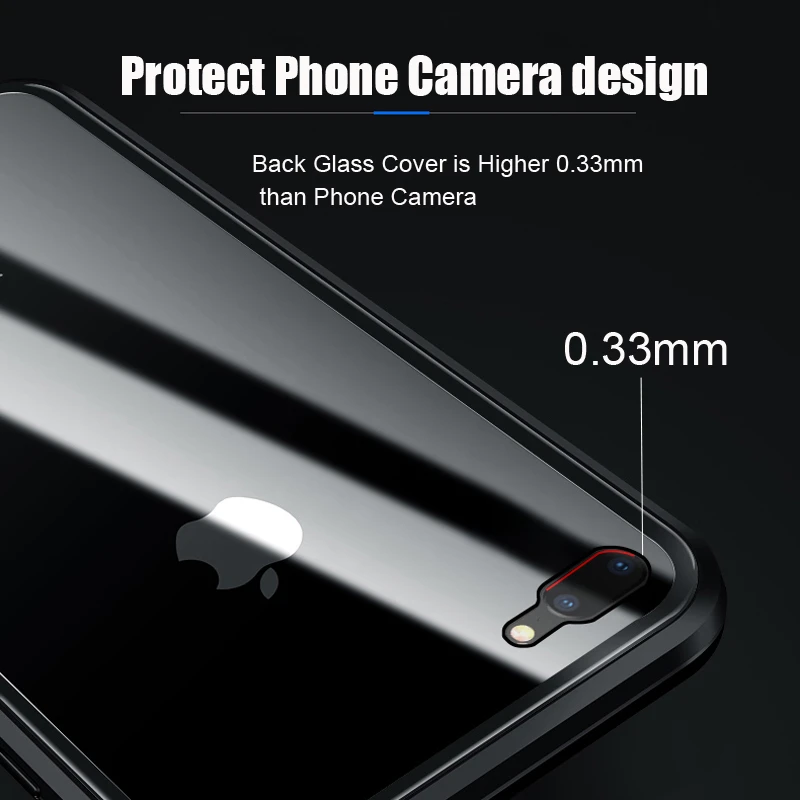 Роскошный 360 Полный Магнитный прозрачный чехол, чехол для iPhone 11 Pro XS Max X 8 7 Plus 8Plus iPhone прозрачное стекло