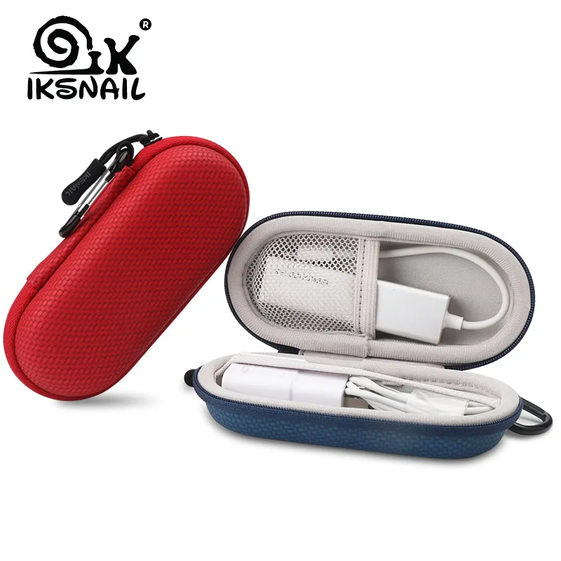 

IKSNAIL For AirPods Accessories Bag EVA Hard Protective Cover Pouch Case & Anti Lost Strap & Ear Cover Hooks For Earphone Case