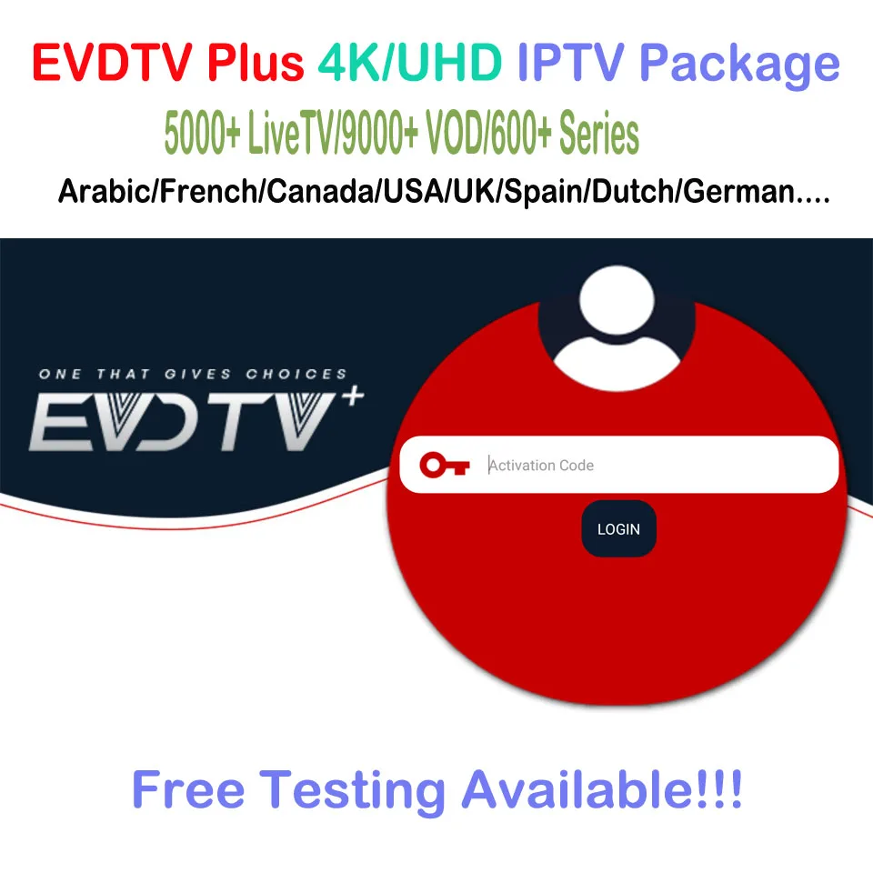 EVD tv PLUS IP ТВ-пакет для Саудовской Аравии США 4K UHD каналы, Пакистан, Румыния, испанский французский арабский Германия ТВ VOD 9000