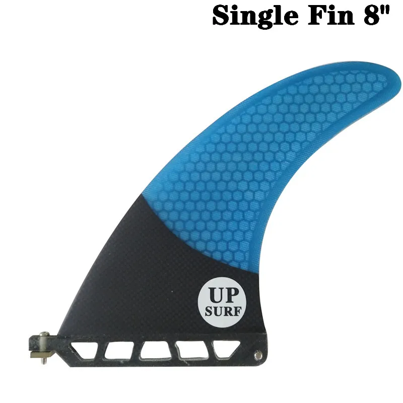 UP-Surf 8 inch Fin Fibreglass Surfboard 8 length Blue color Fin in Surfing Longboard Fins