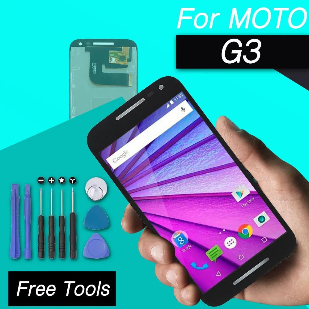 

PrepairP lcd display screen for Motorola G 2015 lcd touch digitizer assembly for Moto G3 3rd Gen 2015 XT1544 XT1550 XT1541