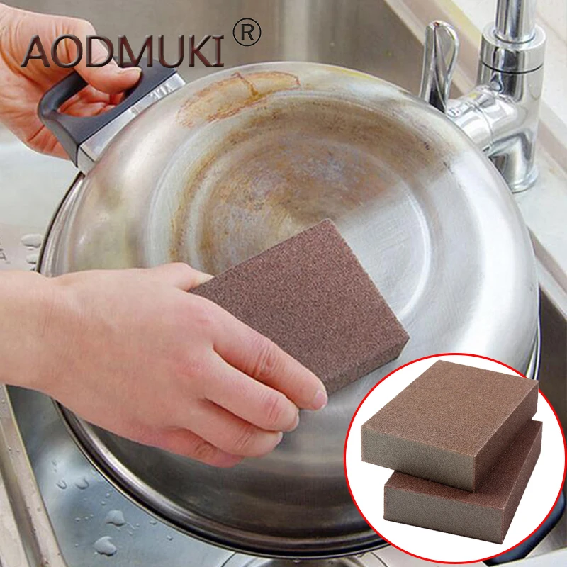 

2 Pcs/lot High Density Kitchen Nano Emery Magic Clean Rub The Pot Except Rust Focal Stains Melamine Sponge 10*7*2.5cm