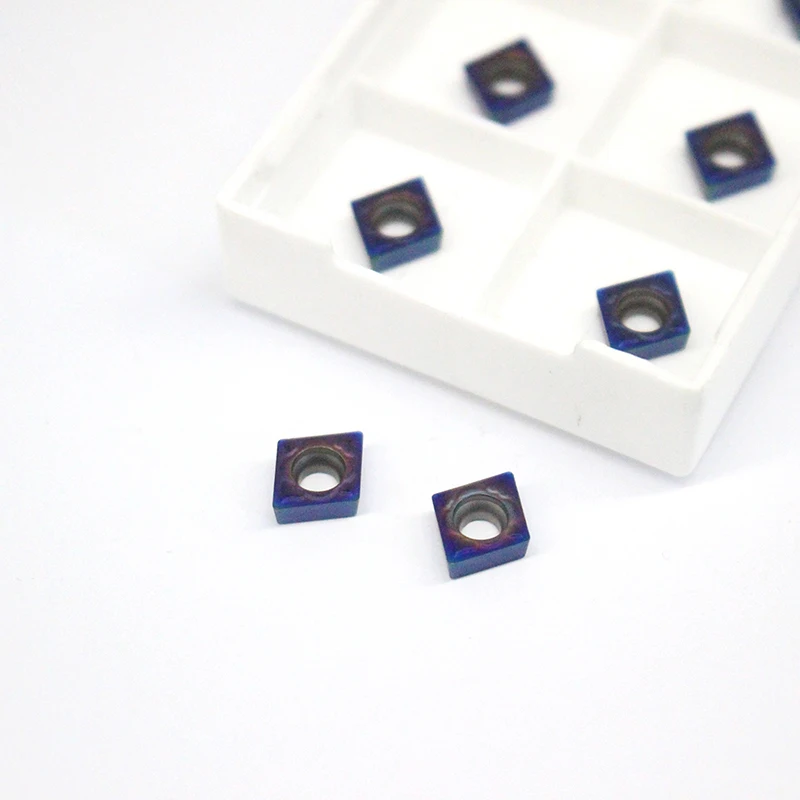 

10PC CCMT060204 carbide inserts Internal Turning tool Blue coating CCMT 060204 Face Mill Lathe Tools