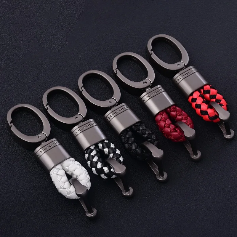 

Fashion Keychain Leather Rope Key Chain Men Keyring for Car Key Ring Chain Handmade Male Waist Hanging Keychains Chaveiro Charms