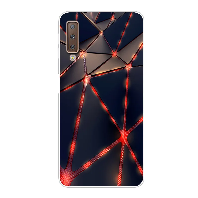 Чехол для Samsung A7 2018 чехол A70 2019 силиконовый с принтом мягкий из ТПУ телефона Galaxy