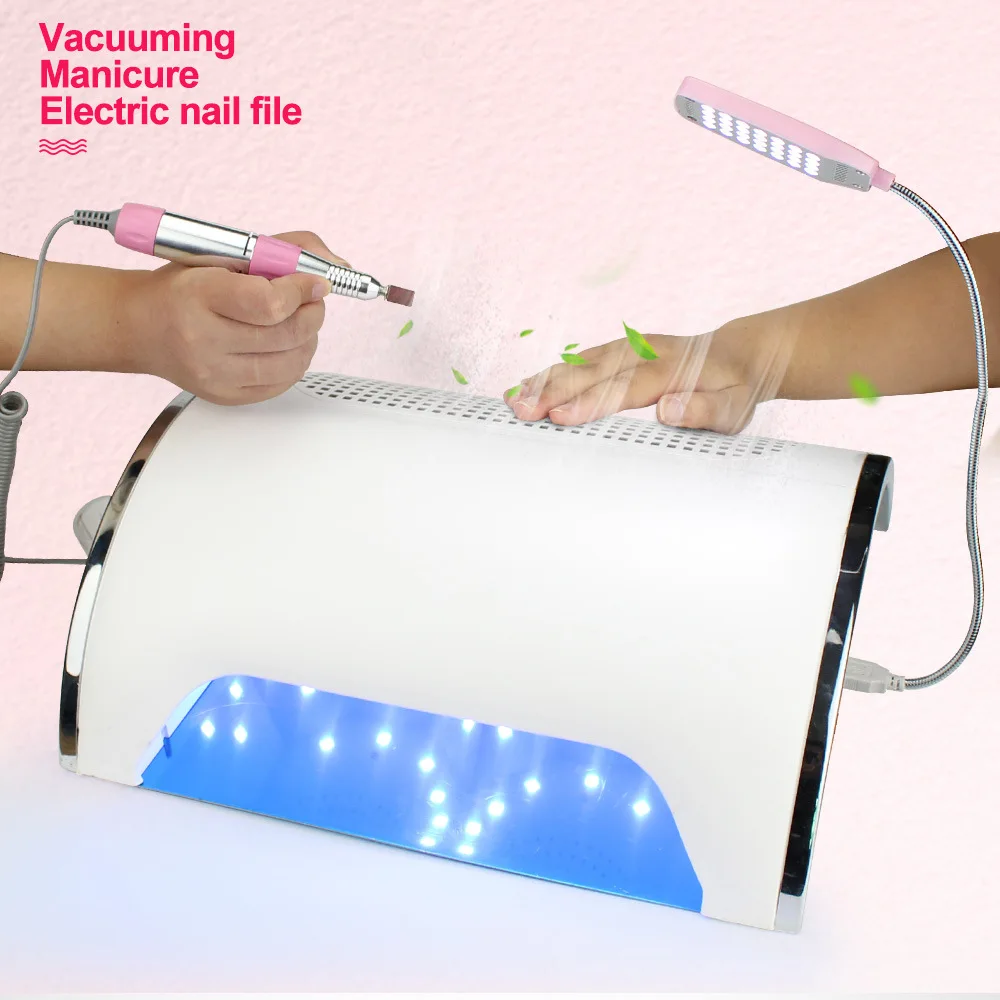 

LKE 54w Nail Lamp 4in1 Nail Dust Collector 25000rpm Nail Drill Apparatus For Manicure with LED Lamp for Salon Nail Art Manicure