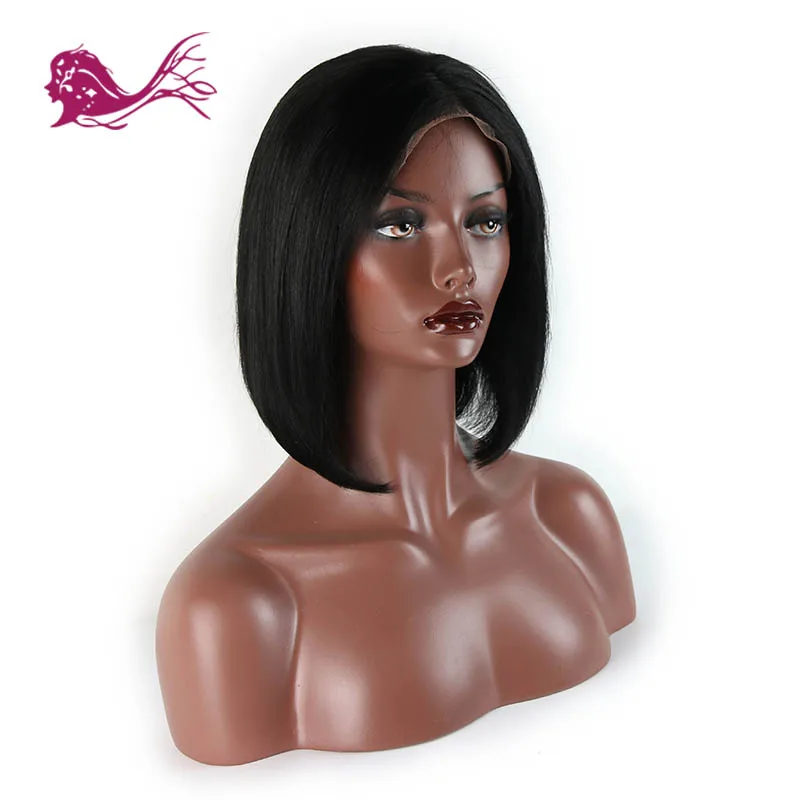 EAYON HAIR Brazilian Remy Hair 360 Lace Frontal Human Wigs Bob Straight For Black Women With Baby 130% Density | Шиньоны и парики