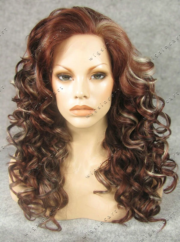 20 Grade Medium Length Afro Kinky Curly Synthetic Lace Front Wig