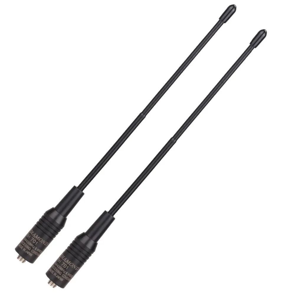 

2Pcs Diamond RH-701 SMA-F Female Dual Band VHF/UHF 144/430MHz Antenna For Baofeng UV5R UV82 BF888S GT3 Plus Walkie Talkie