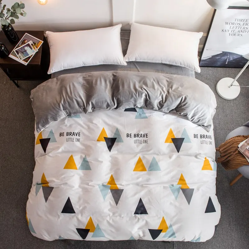 

100% Cotton flannel Multifunction AB Both Side Now Winter warm Duvet Cover sleeping Bags twin full queen King Size quilt bedding