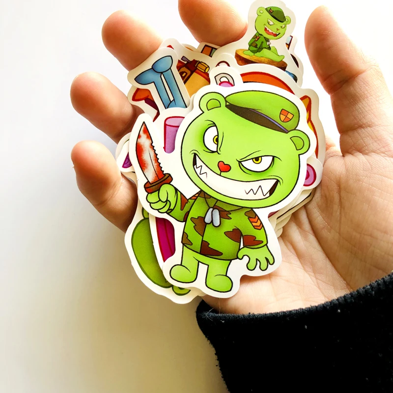 8 шт./лот детские игрушки Happy Tree Friends брендовые наклейки с граффити для