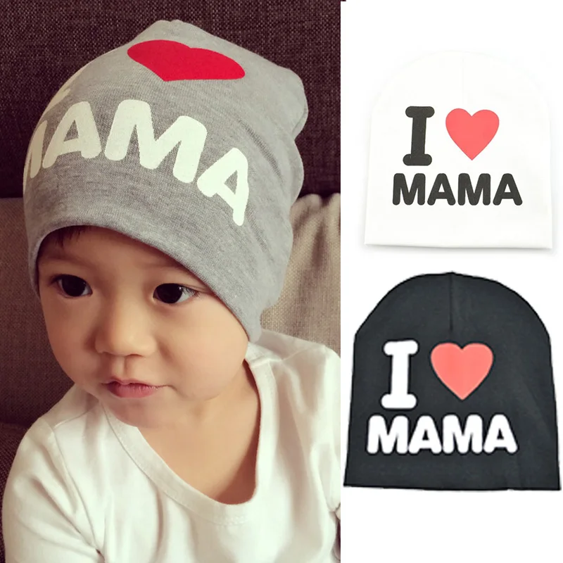 

2018 Winter Autumn Baby Knitted Warm Cotton Beanie Baby winter Hat cap For Toddler Baby Kid Girl Boy MAMA Prints Baby Hat