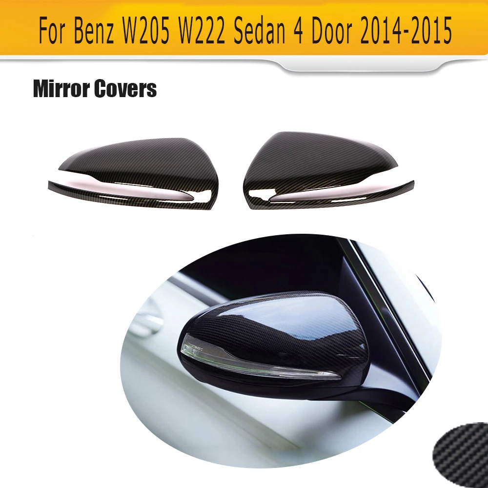 Mercedes BENZ W205 W213 W222 X253 CARBON FIBER Mirror Cover LHD W//LIGHT