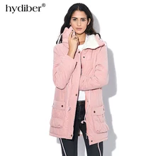 New 2018 Winter Coat Women military Outwear Medium Long Wadded Hooded snow Parka thickness Cotton Warm