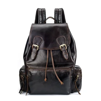 

Bag for Men Genuine Leather Backpack Men/Women Bag Crazy Horse Leather Daypack Cowhide Rucksack New Bag 2019 Top Quality Vintage