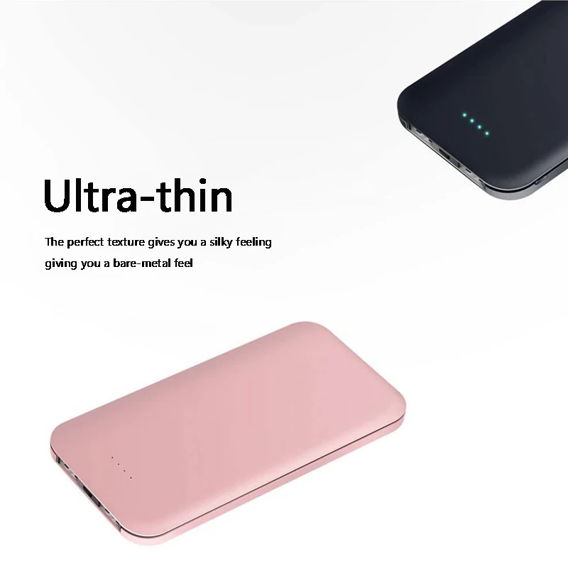 Power bank Ultra-thin10000mAh power bank10 мм портативные внешние литий-полимерные батареи для мобильного телефона для xiaomi горячая распродажа