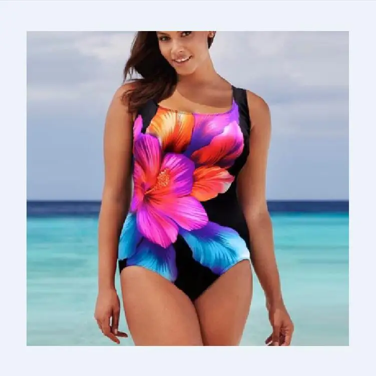 

Floral Print Bikini Set Large Size Woman Padded 2017 New Summer Brazilian Push Up Swimwear Bandeau Bikini