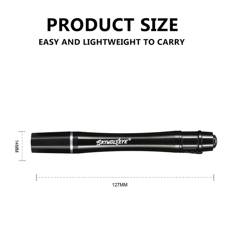 UV Ultra LED Flashlight Blacklight Light 395 Violet Inspection Lamp Torch Mini Torch Flashlight Single Mode Zaklamp 40MAY1410