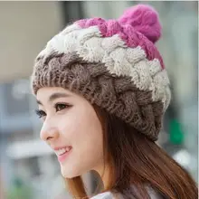 Высокое качество новая Корейская версия тыквы шапки ручной вязки осенне-зимняя шерстяная шапка теплая шапка
