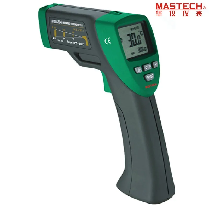 

Free shipping MS6530B Digital Non-contact Infrared Thermometer IR Temperature Meter 12:1(D:S) with Laser Sighting and Backlit