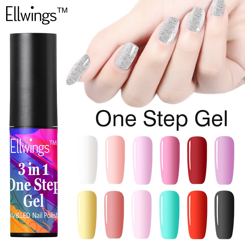 Ellwings 3 in 1 UV Gel Soak Off UV One Step font b Nail b font