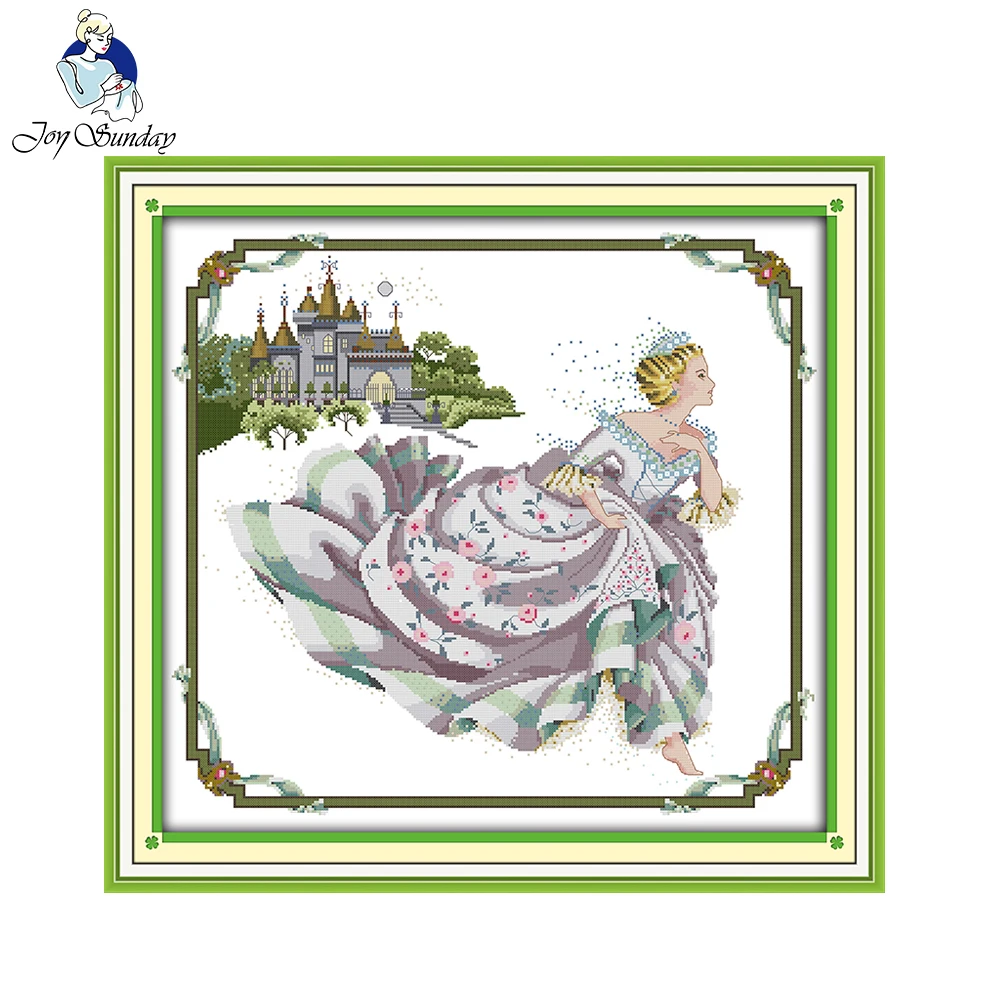 Joy Sunday Cinderella Needlepoint Patterns Needlework DIY Cross Stitch