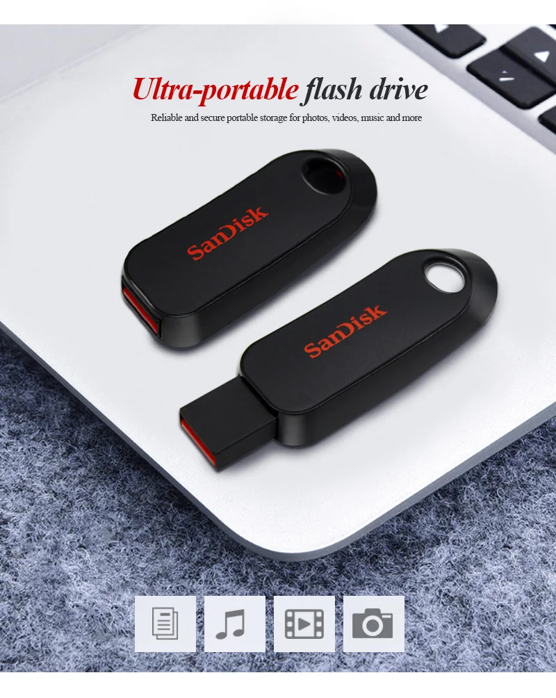 SanDisk CZ62 USB флэш-накопитель 16 ГБ флеш-накопитель 16 Гб Флешка флеш-диск USB 2,0 Регулируемая карта памяти черный U диск