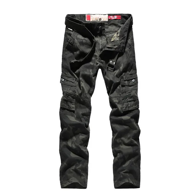 $US $21.95  2018 New Men Cargo Pants army big pockets decoration mens Casual trousers male autumn army Camoufla