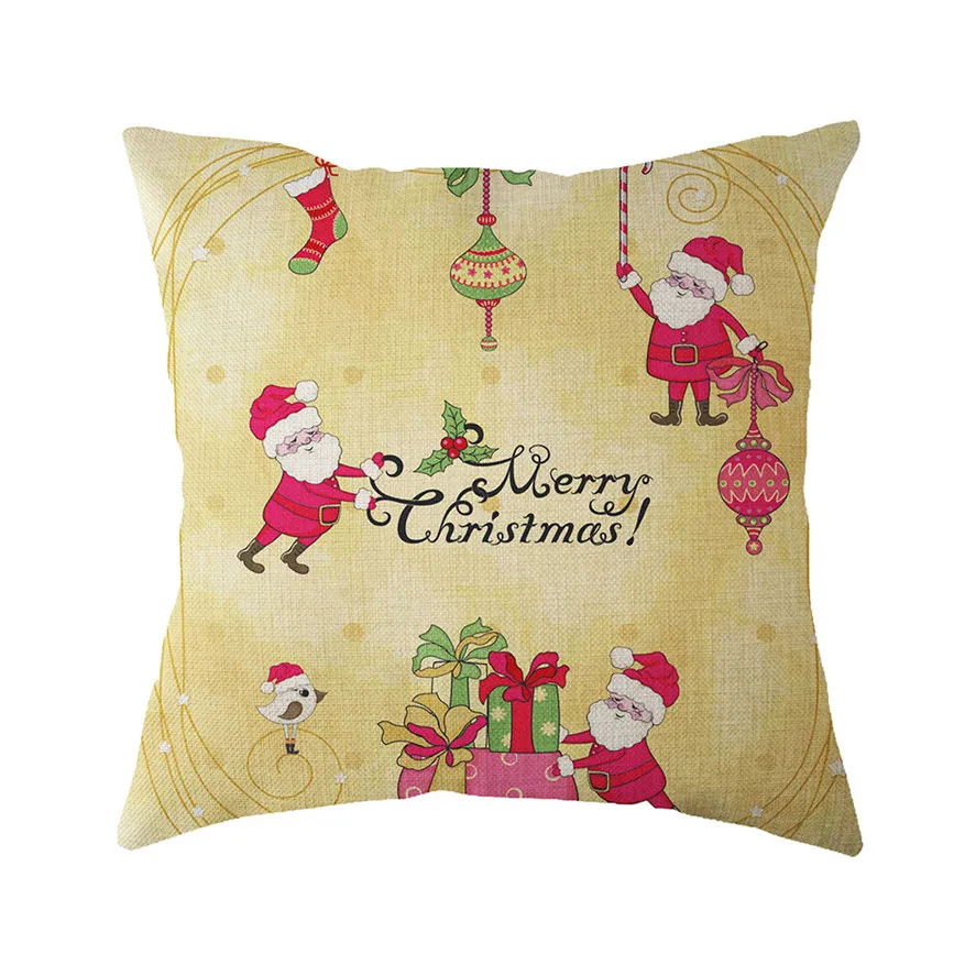 New Home Decor Cushion Cover 45X45CM 1pc Christmas Cartoon Office Sofa Square Pillowcase 30 | Дом и сад