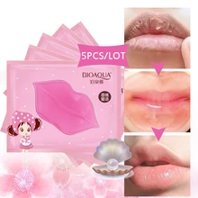 5 шт./лот, гелевая маска для губ, Уход за губами, коллаген, увлажнение восстановление, удаляет линии, Новая женская кристаллическая увлажняющая эссенция, анти-старение, красота