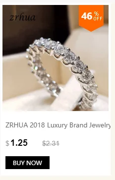 ZRHUA одежда высшего качества кольца из стерлингового серебра 925 для женщин Свадебные обручение аксессуары фианит ювелирные изделия большая акция