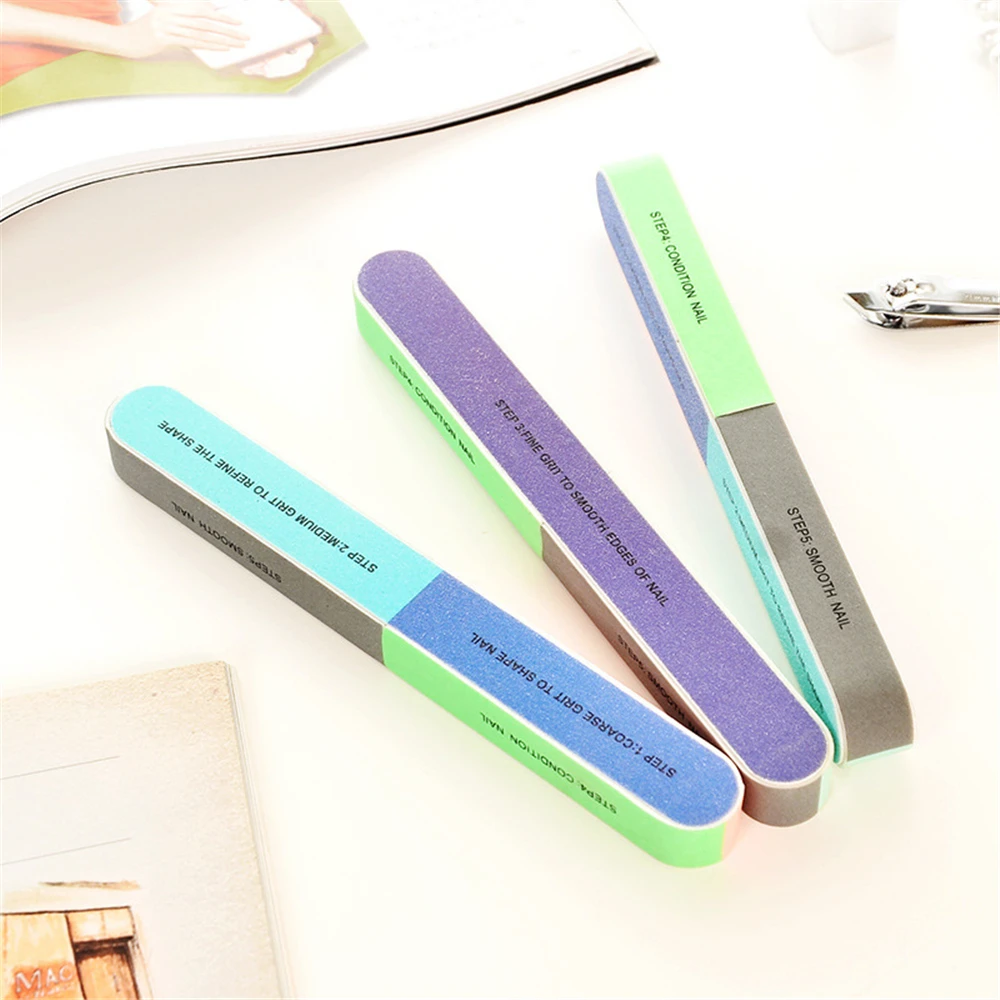 

Creative Printing NailPolish Strip Six-sided Polishing File Nail Tool Creative Printing Nail File Sanding Professional Nail File