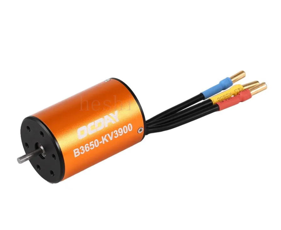 OCDAY 1:10 B3650 3900KV 4 полюса Бессенсорное безщеточный ЧПУ с мм Золотой Банан Пуля разъем