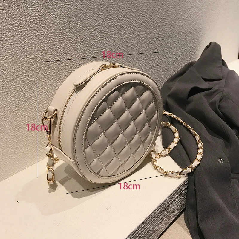 Круговой дизайн, модная женская сумка на плечо, кожаная женская сумка через плечо, сумка-мессенджер, дамская сумочка, Женская круглая сумка qq143
