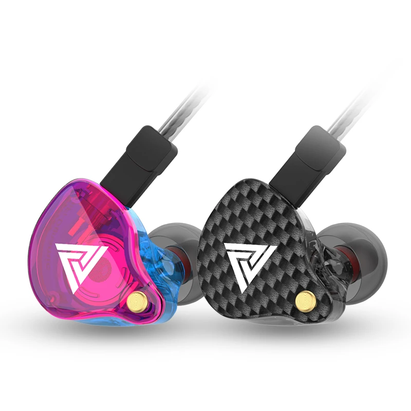 Наушники QKZ VK4 ZST Pro со съемным кабелем аудиомониторы шумоизоляция Hi Fi музыка спорт