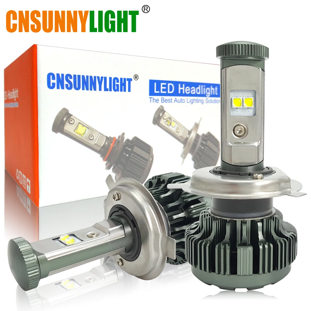 CNSUNNYLIGHT H4 H13 9008 9004 9007 XPL LED Car Headlight Bulbs Hi/Lo Beam 8000LM 3000K 4000K 6000K White 8000K Auto Headlamp 12V CNSUNNYLIGHT H4 H13 9008 9004 9007 XPL LED Car Headlight Bulbs Hi/Lo Beam 8000LM 3000K 4000K 6000K White 8000K Auto Headlamp 12V