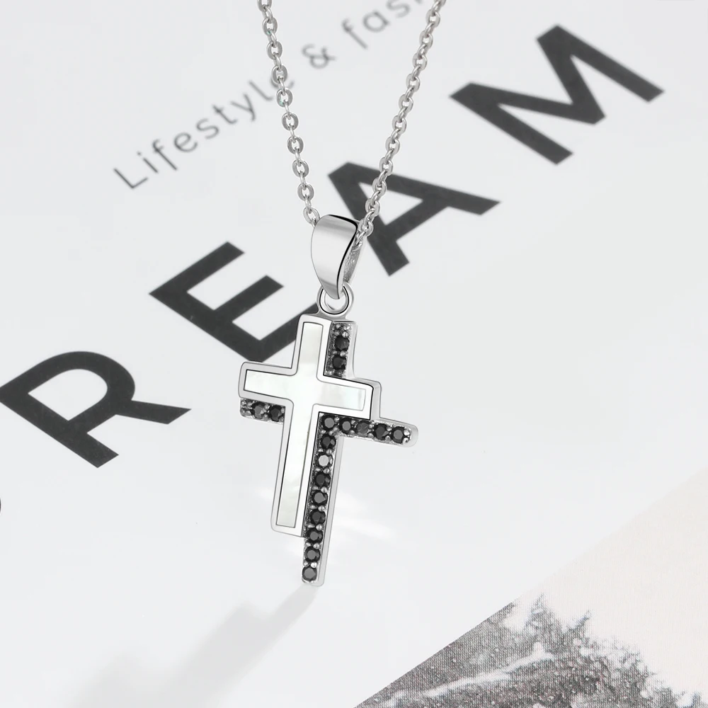 Necklace Silver 925 Sterling Female For Women Cross Pendants Vintage Jewelry Gift New Arrival 2018 (Jewelora NE102570)
