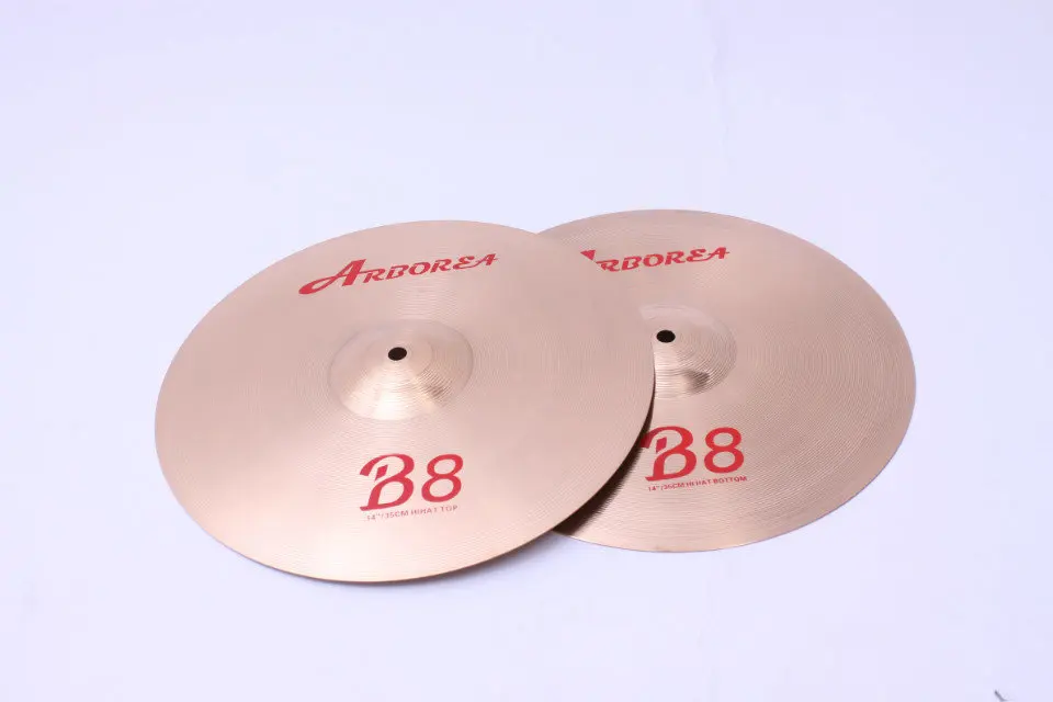 Лучшая практика тарелок Arborea B8 серии набор тарелок: 1" hihat+ 16" crash+ 2" ride+ cymbal bag