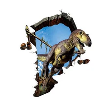 3D וול מדבקת קיר שבור סגנון דפוס דינוזאור אכזרי לחדר תינוק אמנות טפטים מדבקות קיר 60*90 ס”מ Creative בית תפאורה