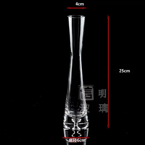 Домашний декор прозрачная стеклянная гидропонная ваза современная мода обеденный стол офисный стол Маленькая ваза - Цвет: 25cm