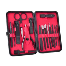 Инструмент ногтя 16 шт Профессиональные Нержавеющая сталь ногтей Маникюрный Инструмент костюм комплект Наборы маникюрный набор 0411#30