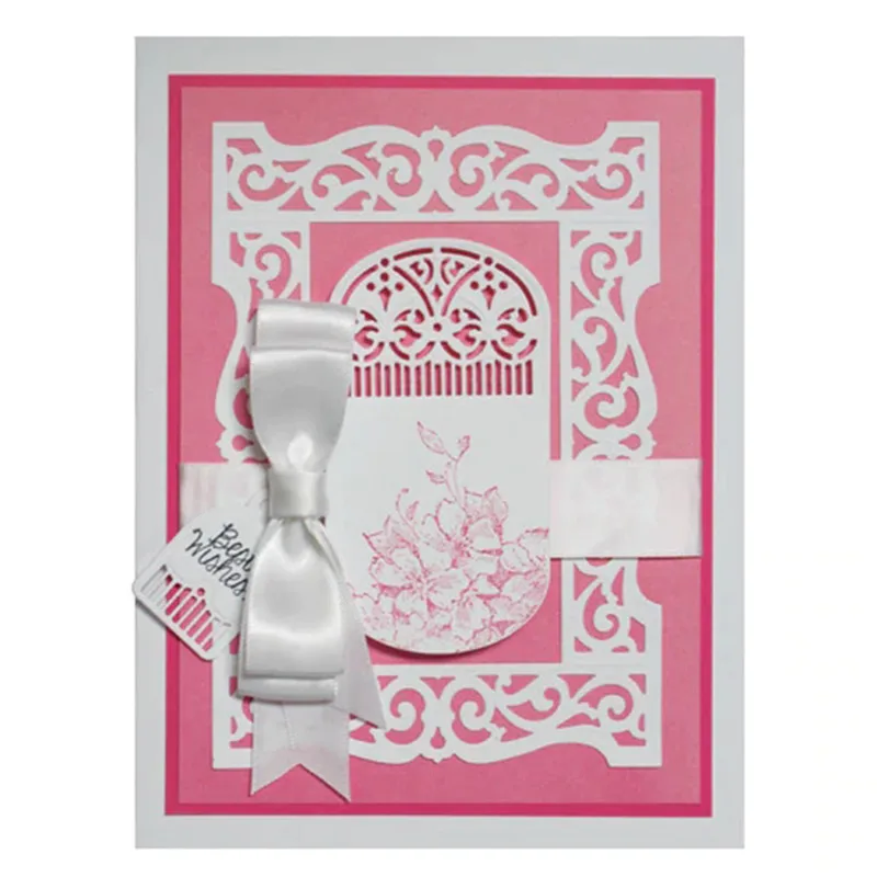 

DiyArts 4 Pcs/lot Metal Cutting Dies Scrapbooking For Card Making DIY Embossing Cuts New Craft Pattern Border Frame
