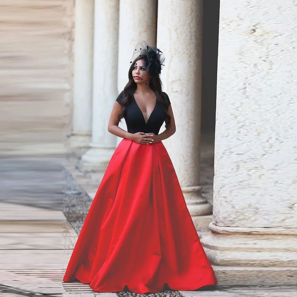 Fashion week Ball red dark gown for lady Fashion style Ball red dark gown for woman