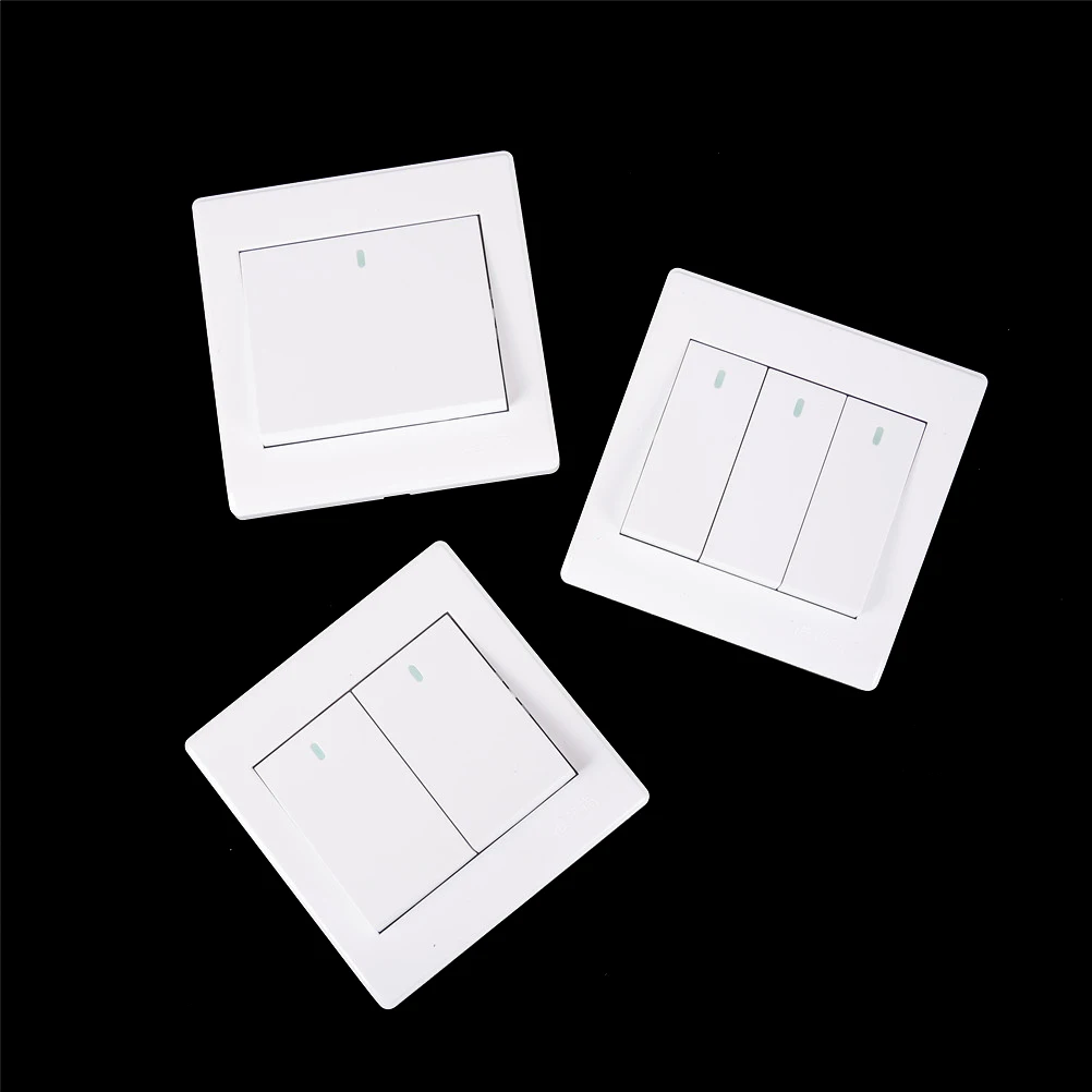 

1 pcs 86 Wall Panel Remote Transmitter 1 2 3 Button Sticky RF Remote Smart Home Room Bedroom Living Room